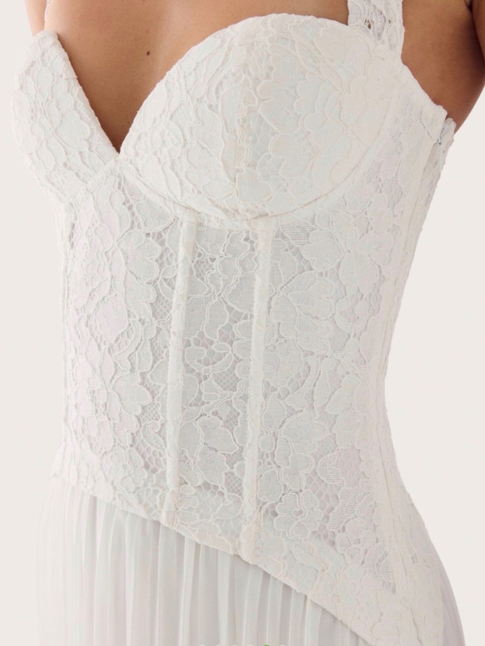 Peppermayo White Halter Neck Lace Corset Tunnel Vision Maxi Dress - Picture 5 of 8